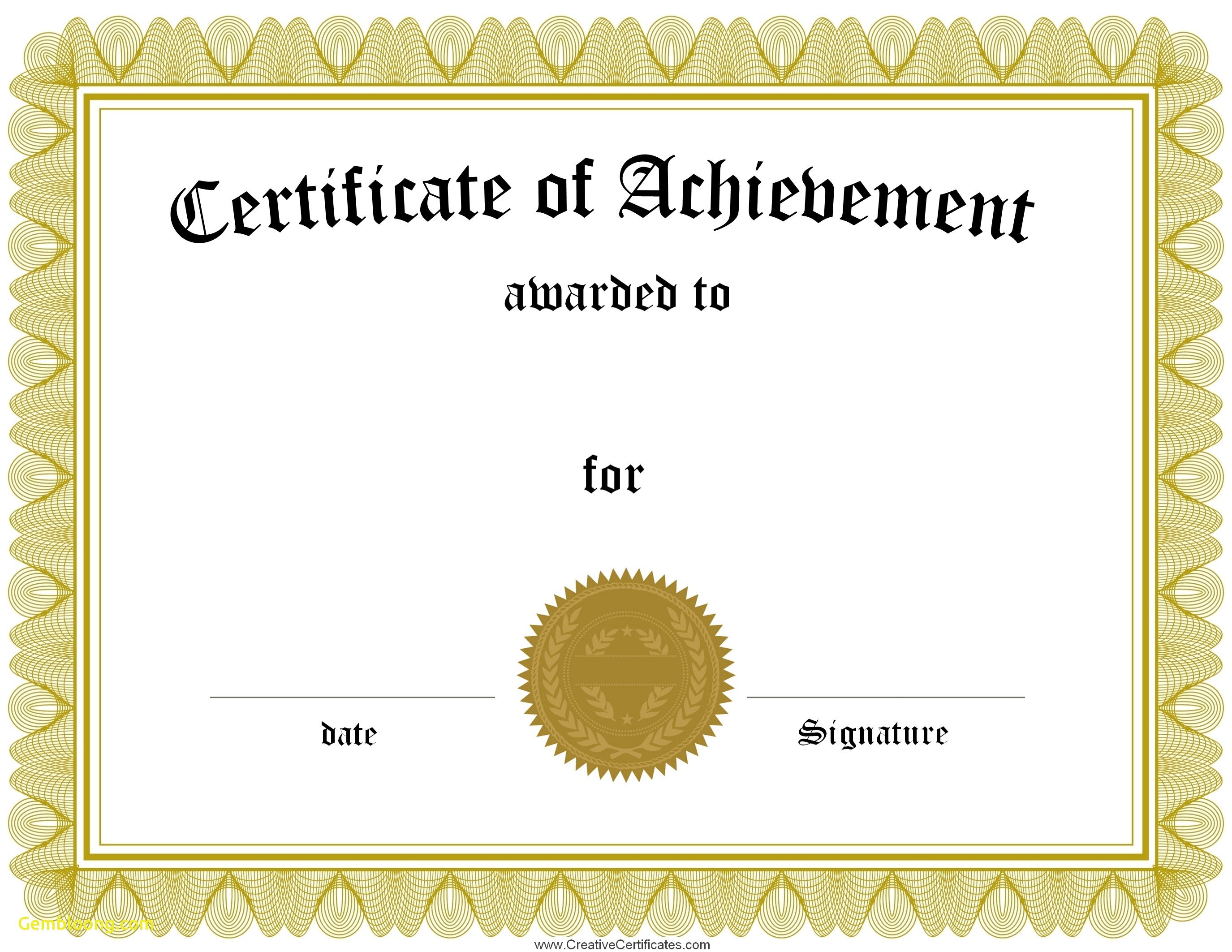 Free Printable Templates For Certificates